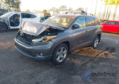 2016 Toyota Highlander Hybrid Limited из США, поврежденный, VIN 5TDDCRFH6GS017869